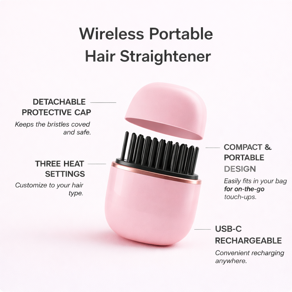 Portable Hair Straightening Comb